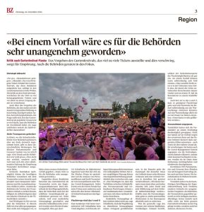 Crowd management Gurtenfestival